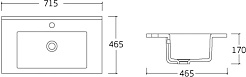 Vincea Раковина мебельная 71.5 VBS-13970 белая – фотография-2