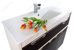 Водолей Тумба с раковиной "Габи 100" венге/дуб – фотография-4