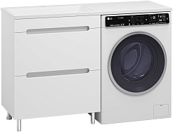 Misty Тумба под раковину Байкал 70 под стиральную машину белая – фотография-3