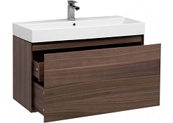 Aquanet Тумба с раковиной Нью-Йорк 100 орех – фотография-7