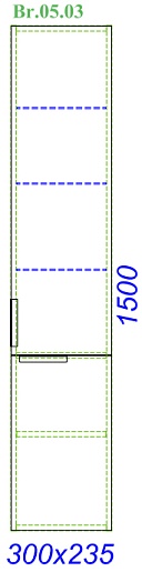 Aqwella Пенал для ванной Бриг 30 П3 подвесной, седой дуб – фотография-4