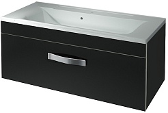 Какса-а Тумба с раковиной Хилтон 100 черная – фотография-1