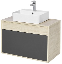 Акватон Тумба с раковиной Лофт Урбан 80 графит\орегон, Джой – фотография-1