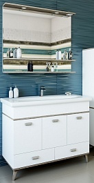 Sanflor Мебель для ванной Бруно 105 белый, орегон – фотография-1