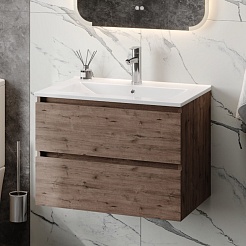 Teymi Тумба под раковину Laina 70 подвесная дуб темный – фотография-7