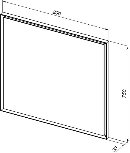 Allen Brau Зеркало Activity 80 1.340027.BGM синий матовый – картинка-5