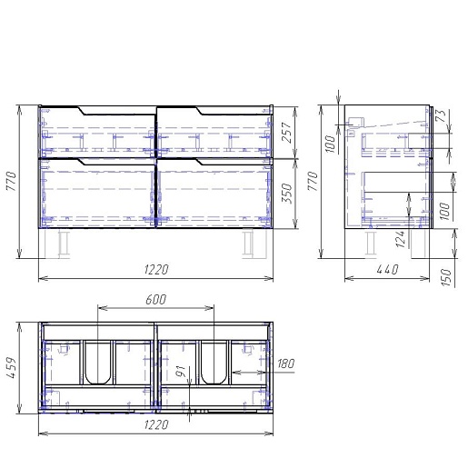 Owl 1975 Тумба с раковиной Hella stor 120 – картинка-5