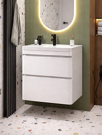 Vivon Тумба под раковину Atwood 60 подвесная белая матовая – фотография-3