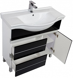 Aquanet Мебель для ванной "Доминика 90" черная (172406) – фотография-6