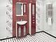 Какса-а Мебель для ванной "Витраж-Цвет 55" R бордо – фотография-10