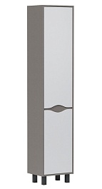 Equil Шкаф пенал Smile 40 напольный лен антрацит/графит – фотография-1