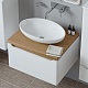 Mixline Мебель для ванной Виктория 60 L подвесная белая софт/дуб светлый – картинка-20