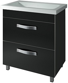 Какса-а Тумба для умывальника Хилтон 70 напольная, черная – фотография-1