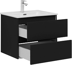 Aquanet Мебель для ванной Вега 2.0 60 Flat подвесная черная матовая – фотография-8