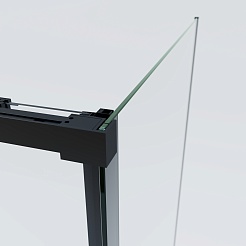 Vincea Душевой уголок Soft 2 100x80 VSR-3SO28010CLB профиль черный стекло прозрачное – фотография-9