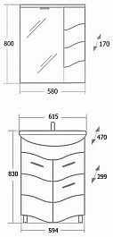 Onika Мебель для ванной Лайн 60 с ящиком R – фотография-4