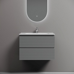 Sancos Тумба с раковиной Folk 70 ergraut soft раковина Element 71 CN7007 – фотография-3