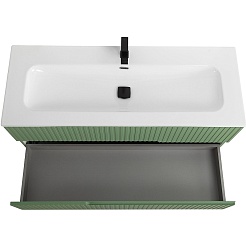 Cezares Тумба с раковиной Duet-N 120 подвесная CZR-8073-120 фисташковый софт – фотография-4