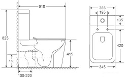 Vincea Унитаз-компакт Q-line VT2-12T безободковый с бачком с сиденьем микролифт белый – фотография-9