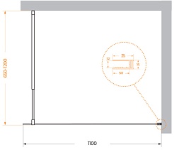 BelBagno Душевая перегородка Kraft KRAFT-L-1-110-C-Cr 110x195 профиль хром стекло прозрачное – фотография-5