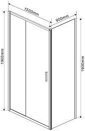Vincea Душевой уголок Garda 150x90 VSR-1G9015CLG профиль брашированное золото стекло прозрачное – фотография-4