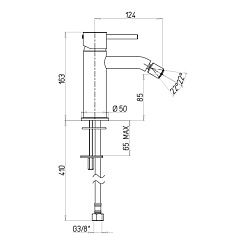 Cezares Смеситель для биде Cox 78PW304O брашированный никель – фотография-3