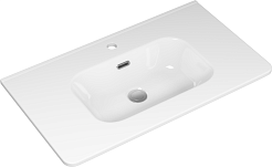 Brevita Тумба с раковиной Riva 80 подвесная белая – фотография-6