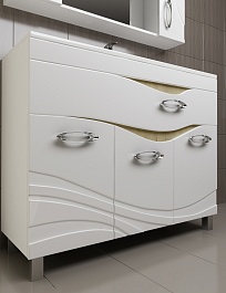 Vigo Тумба с раковиной Mirella 100 белая – фотография-2