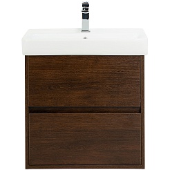 BelBagno Тумба под раковину Neon 60 с 2 ящиками подвесная Rovere Scuro – фотография-2