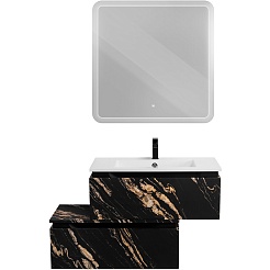 Cezares Тумба с раковиной Slider 80 с 2 ящиками подвесная чёрный фьюжн – фотография-6