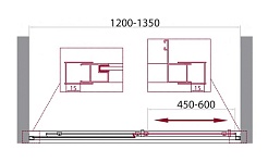 BelBagno Душевая дверь в нишу 120/135 UNIQUE-BF-1-120/135-C-Cr – фотография-3
