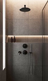 Paini Смеситель для ванны и душа Cox 78PZ690 встраиваемый, брашированный чёрный – фотография-3