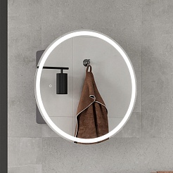 Equil Зеркальный шкаф Smile D60 графит софт – фотография-6