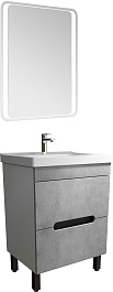 Mixline Мебель для ванной Честер 60 белая/бетон – фотография-1