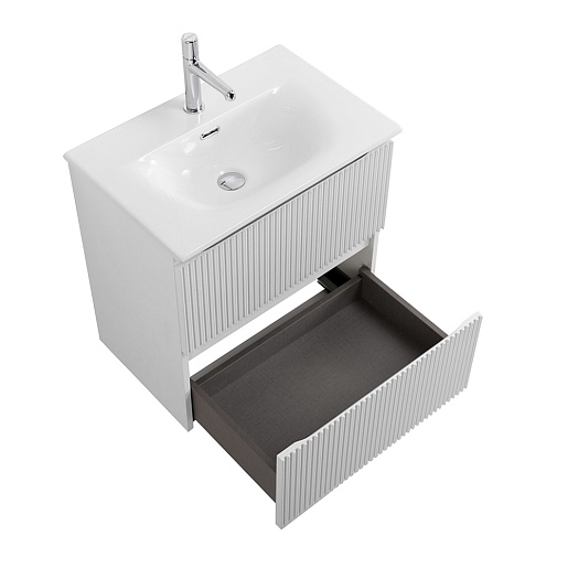 BelBagno Тумба с раковиной Uno mini 70 подвесная Bianco Opaco с раковиной BB-8099-3-70 – фотография-6
