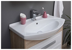 Aquanet Тумба с раковиной Остин 85 белая/дуб сонома – фотография-6