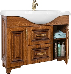 Водолей Тумба под раковину Дубэлла 105 орех – фотография-2