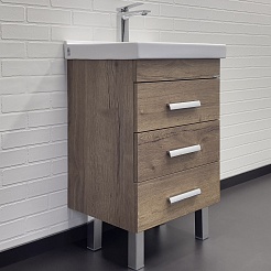 Comforty Тумба с раковиной Никосия 50Н дуб темный – фотография-1