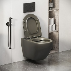 Grossman Унитаз подвесной Color GR-4411GSMS хаки матовый – фотография-9