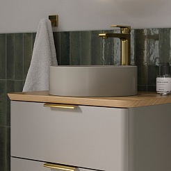 Equil Раковина мебельная 110A 35 бежево-серая – фотография-3