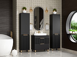 Brevita Мебель для ванной Enfida 70 черная – фотография-12