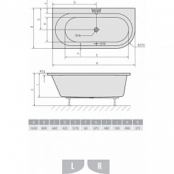 Alpen Акриловая ванна Astra 165x80 R – фотография-2