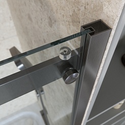 BelBagno Душевой уголок Marino MARINO-2-AH-2-120/90-C-GM 120x90 профиль оружейная сталь стекло прозрачное – фотография-9