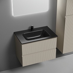 Sancos Тумба с раковиной Snob T 70 beige soft раковина Element CN7007MB 71 – фотография-2