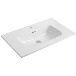 Aquatek Тумба с раковиной Вега 80 подвесная капучино светлый – фотография-4