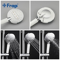 Frap Душевая стойка H49 F2449 хром/белая – фотография-6