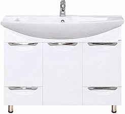 Misty Тумба для умывальника Лаванда 105 с ящиками – фотография-1