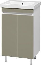 Misty Тумба с раковиной Майна 50 хаки/белый – фотография-2