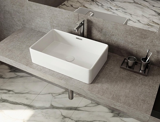 Allen Brau Мебельная накладная раковина Fantasy 55 4.11003.20 белый глянец – картинка-3