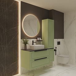 Зов Тумба под раковину Севилья 100 подвесная фисташковый/столешница куритиба – фотография-6